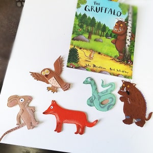 Gruffalo Party Characters, The Gruffalo Inspired Puppets, Gruffalo Felt Story Puppets , Toddler Gift