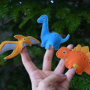 Felt Dinosaur Finger Puppets: Jurassic World Toys, Kids Gift