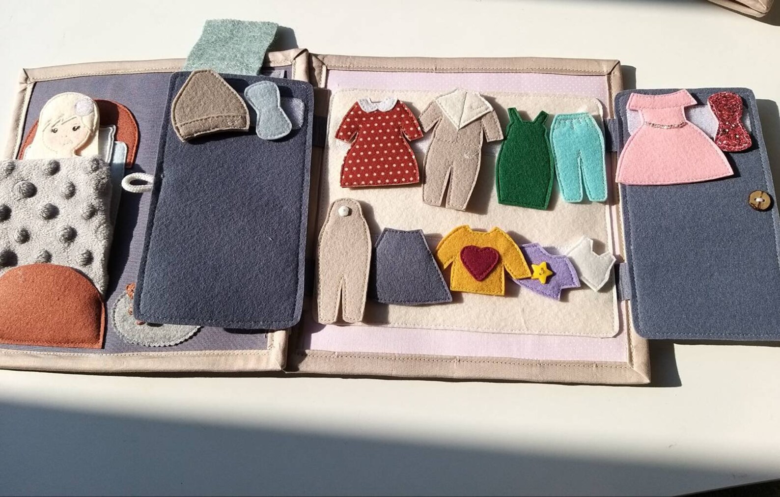 Felt doll Felt doll house Quiet book portable Mini tablet Etsy