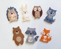 Puppet felt animals, forest finger puppets, woodland creatures , forest toys, Christmas baby gift, sensory toy, Montessori toy.
