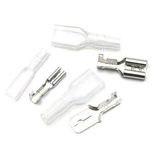 50pcs 2.8mm 4.8mm 6.3mm the insulating Insert spring terminal of the plug with transparent cover for custom Sockets Harness pigtails