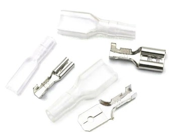 50pcs Insulating Spring Terminals: Silver Brass Plug Connectors