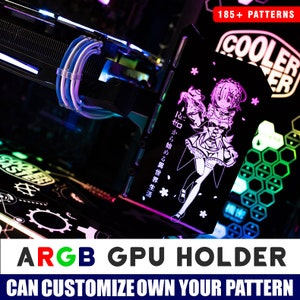 Support GPU ARGB personnalisé | Support pour carte graphique 5v 3pin Sync | Support GPU ARGB light