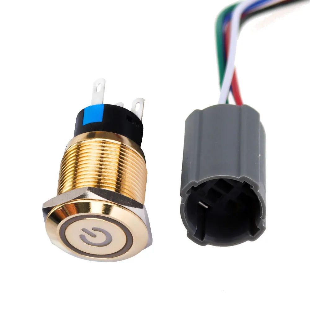 INTERRUTTORE A PULSANTE impermeabile autobloccante per AC220V380V 10A