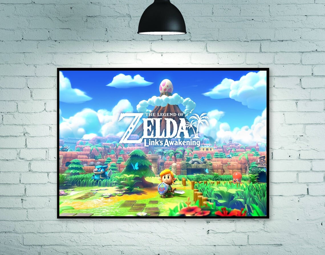 THE LEGEND OF ZELDA LINKS AWAKENING SWITCH GAMESTOP 2 SIDED POSTER 11X17