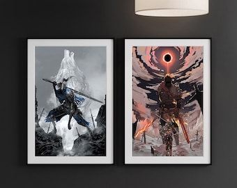 Donkere zielen kunst poster Game poster canvas poster, muurschildering, kunst poster, home decoratie, speler kamer decoratie