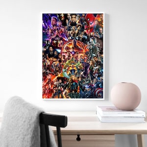 Avengers EndGame Poster, Avengers Poster, Superheld montieren, Filmplakat, Filmplakat, Dekoration Kunst Poster Rahmenlos