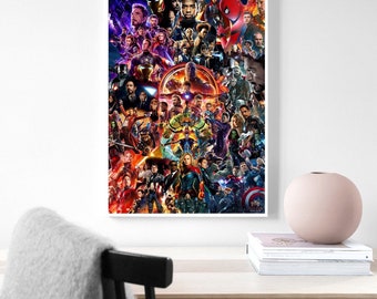 Avengers EndGame Poster, Avengers Poster, Superhero Assemble, Movie Poster, Film Poster, Home Decoration Art Poster Frameless