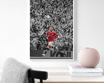 Affiche de Cristiano Ronaldo, Cristiano Ronaldo revient pour ses débuts à Manchester United, décoration de la chambre Décoration de la maison Sans cadre