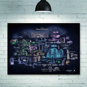 Hollow Knight Map Poster copertina del poster del videogioco Poster del gioco poster su tela, poster d'arte murale decorazione della casa, decorazione della stanza del giocatore immagine 1