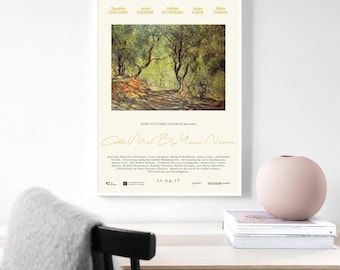 Appelez-moi par votre nom affiche, affiche de film, affiche de film, décoration de chambre décoration de la maison affiche d'art sans cadre
