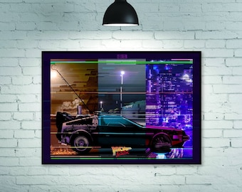 Terug naar de toekomst poster, filmposter, filmposter, kamerdecoratie woondecoratie kunstposter frameloos