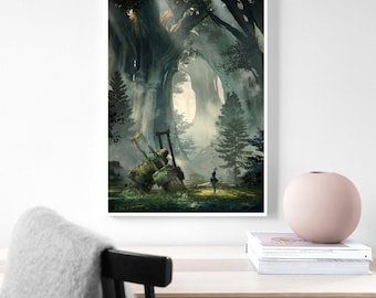 Affiche Nier Automata, affiche de jeu, décoration de chambre décoration de la maison affiche d'art sans cadre