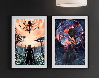 Couverture d’affiche bloodborne Affiche de jeu affiche affiche affiche affiche, murale, affiche d’art, décoration de la maison, décoration de la salle des joueurs