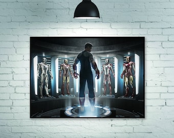 Iron Man Hall of Armor Poster Film poster Wanddecoratie Home Decoration Art Poster Frameless