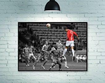 Cristiano Ronaldo Poster, Ronaldo Poster, Football Poster, Header, Manchester United VS Chelsea, room decoration Home Decoration Frameless