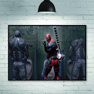 Funny Deadpool Superhero Poster, Movie Poster, Film Poster, Room Decoration Home Decoration Art Poster Frameless