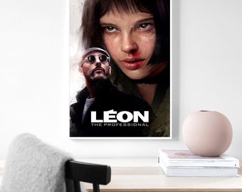 Léon poster, de professionele poster, filmposter, filmposter, kamerdecoratie woondecoratie kunstposter frameloos