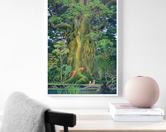 Mana Tree from Secret of Mana - Art poster travel poster, Room Decoration Home Decoration Art Poster Frameless