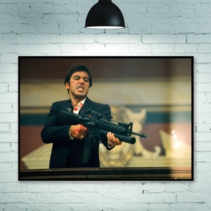 Scarface-diga olá para meu amiguinho pôster de filme, pôster de filme, decoração de quarto, decoração de casa, pôster de arte sem moldura