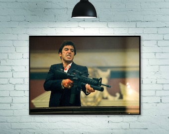 Scarface - Dites bonjour à mon petit ami Affiche de film, affiche de film, décoration de chambre décoration de la maison affiche d'art sans cadre
