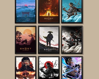 Ghost of Tsushima Poster cover Game poster, home decoration, mural, Art Poster Frameless
