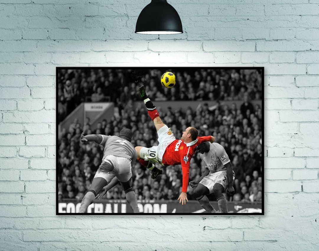 Wayne Rooney Poster, Football Poster, Bicycle Kick, Manchester United ...