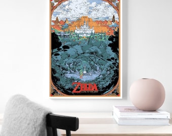 The Legend of Zelda: A Link to the Past Poster cover Game poster canvas poster, muurschildering, kunstposter, woondecoratie, decoratie van de spelerskamer