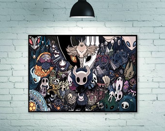 Hollow Knight Poster, Videospiel Poster, Spiel Poster, Raumdekoration Dekoration Kunst Poster Rahmenlos