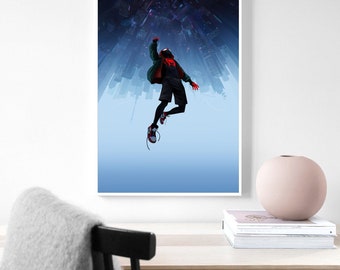 Spider-Man Into the Spider-Verse Poster, Movie Poster, Film Poster, Room Decoration Home Decoration Art Poster Frameless