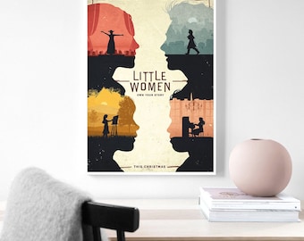 Kleine vrouwenposter, filmposter, filmposter, kamerdecoratie woondecoratie kunstposter frameloos