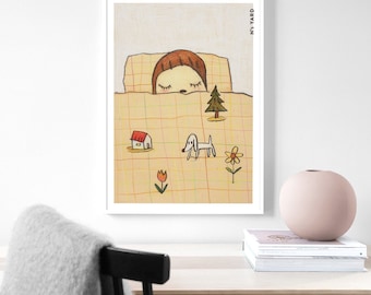 YOSHITOMO NARA - Dream Time poster Wall decoration Home Decoration Art Poster Frameless