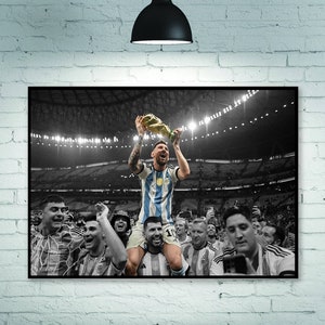 Lionel Messi Poster, Messi Poster, Weltmeister 2022, Argentinien Fußball Legende, Raumdekoration Dekoration Kunst Poster Rahmenlos