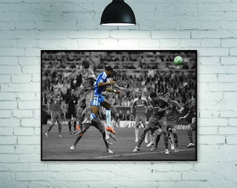 Affiche Didier Drogba, affiche Chelsea, affiche de la Ligue des champions 2012, affiche de football, décoration de chambre décoration de la maison sans cadre