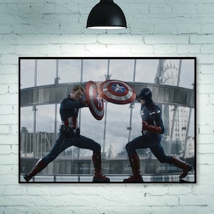 Avengers: Endgame Poster, Captain America VS Captain America, Captain America Poster, Movie Poster, Home Decoration Art Poster Frameless