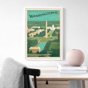 Washington Dc Luftaufnahme Bilder Poster Wanddekoration Home Dekoration Kunst Poster SchlichtEr Stil Leinwand Malerei rahmenlos