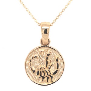 14K Złoty Wisiorek Zodiaku Naszyjnik Tylna Strona Grawerowanie Spersonalizowany Prezent, Naszyjnik Zodiaku, Biżuteria Zodiaku, Naszyjnik Astrologiczny, Złoty Naszyjnik