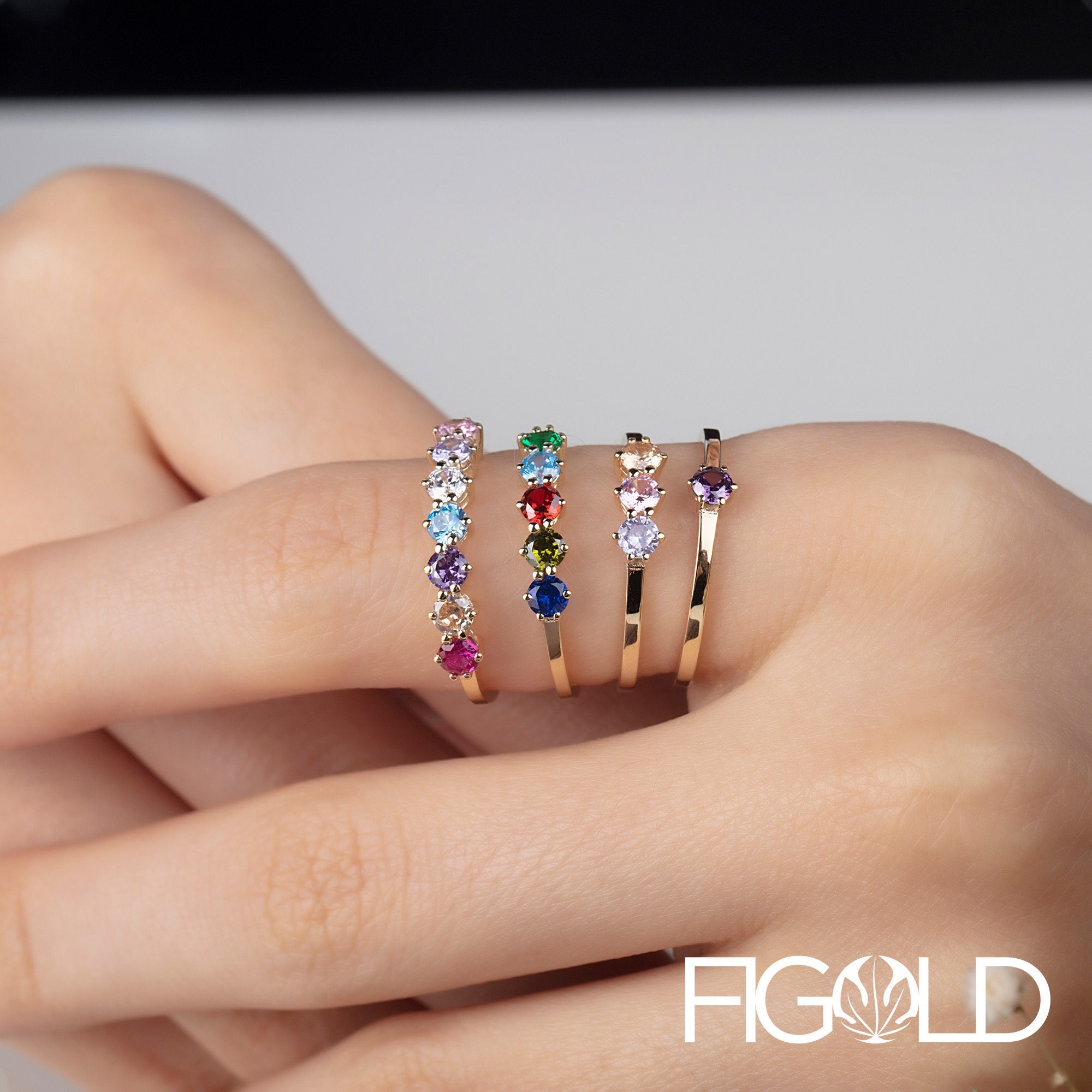Our family of joy on sale women's personalized birthstone ring