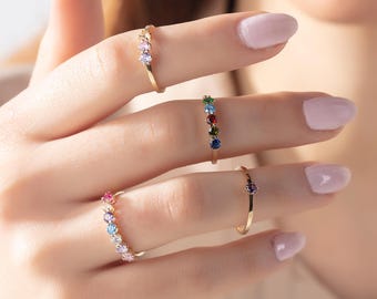 Personalized Birthstone Ring, Family Keepsake, Mom Gift