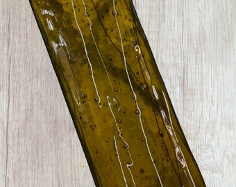 Transparent Golden Green Channel Tray