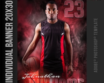 Modelo de banner de fotografia esportiva: 20x30 Photoshop (PSD)