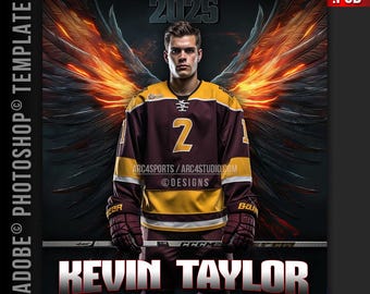 Custom Sports Poster Template: Editable Photoshop PSD layered template