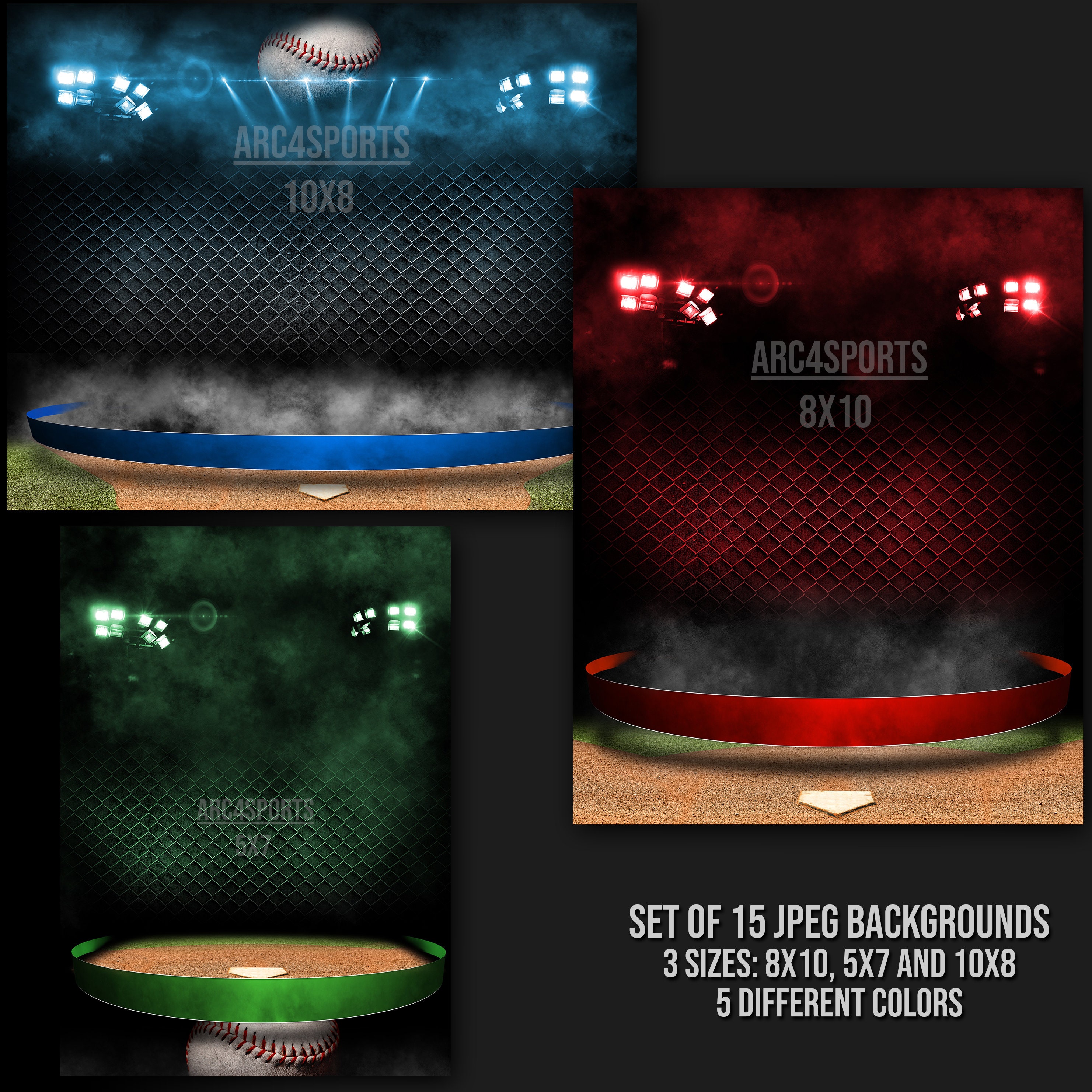 Baseball GAME DAY - Digital Backgrounds Set - Etsy