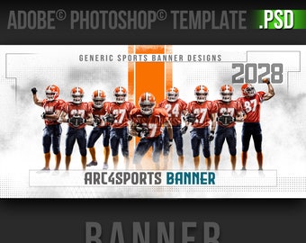 Versatile Sports Banner PSD Template | Team Travel Banner | Editable Sports Large Banner | Photoshop | Generic Design Perfect for Any Event