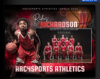 Basketball LEGENDS Memory Mate: Canva Template Sports Layout for Team and Player Photos