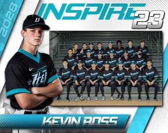 Plantilla versátil Memory Mate de 8 x 10 pulgadas / PSD multideportivo para fotografías individuales y de equipos