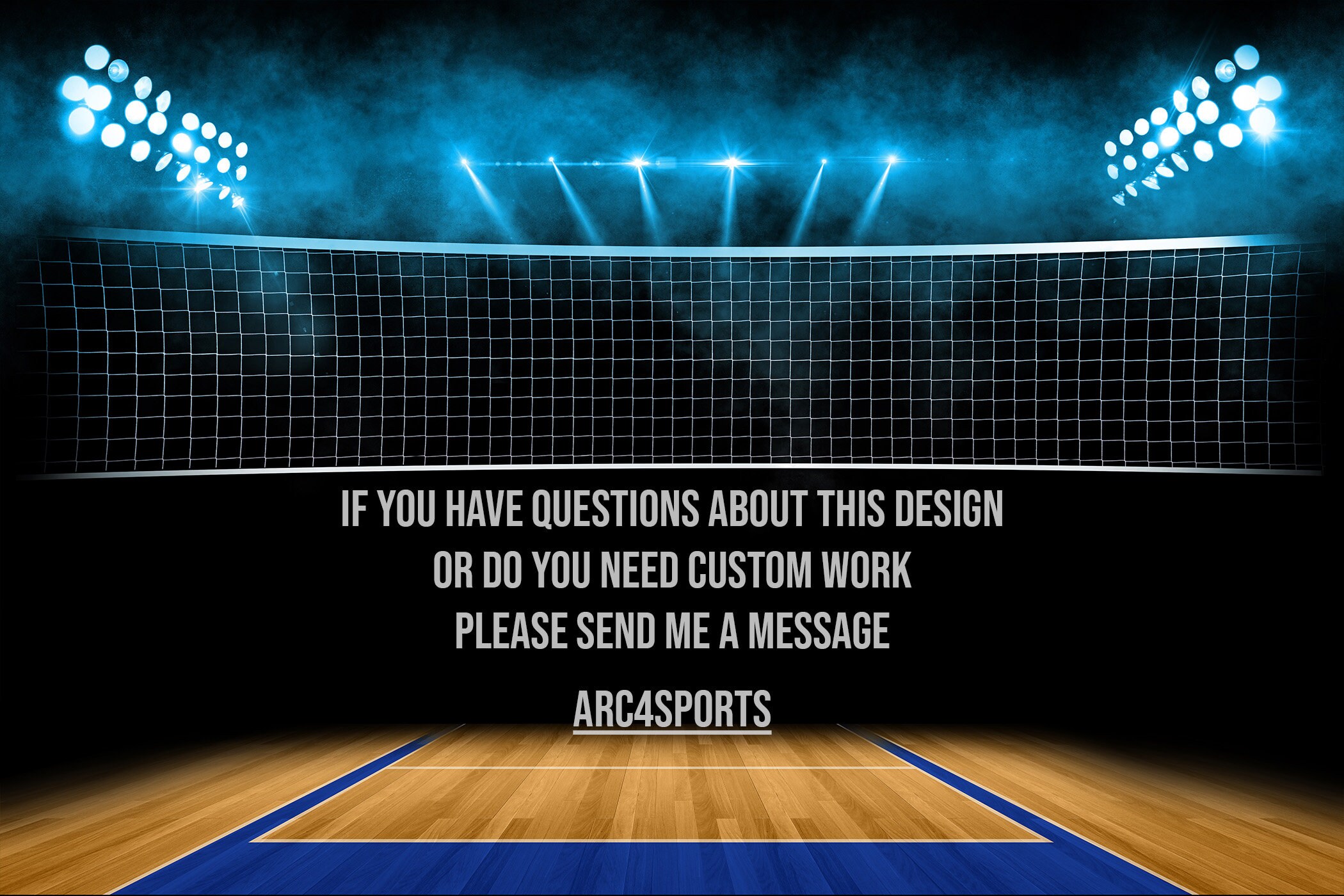 Volleyball ARENA Horizontal Digital Backgrounds Etsy