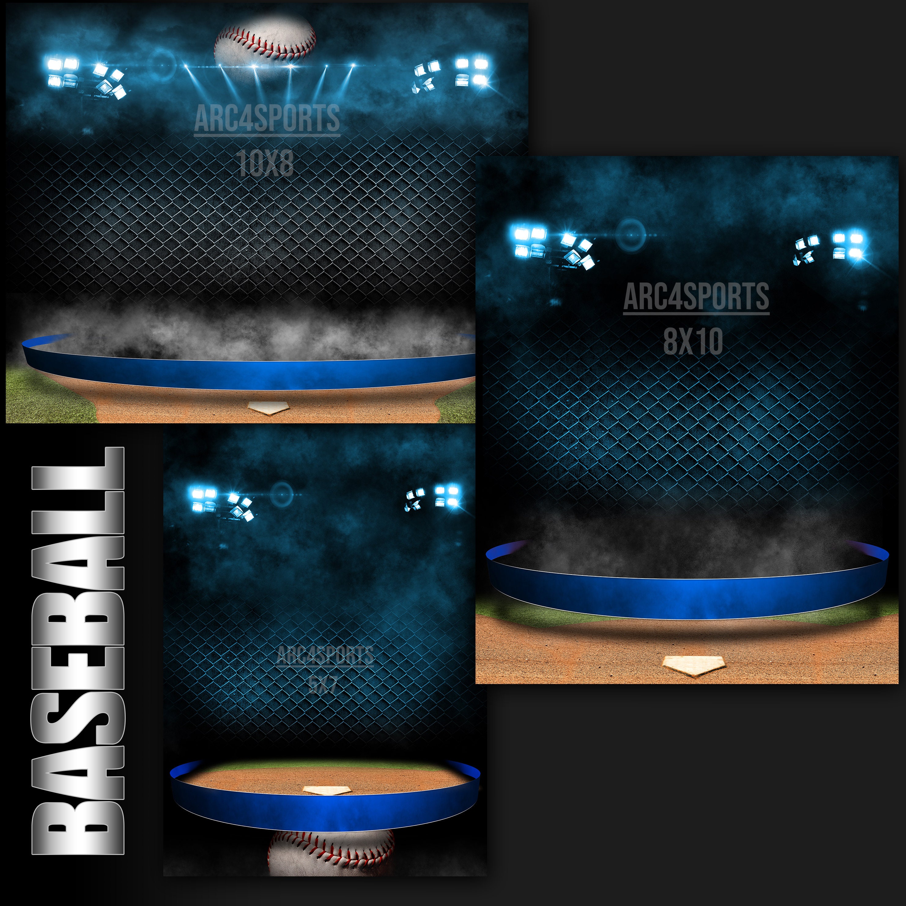 Baseball GAME DAY - Digital Backgrounds Set - Etsy