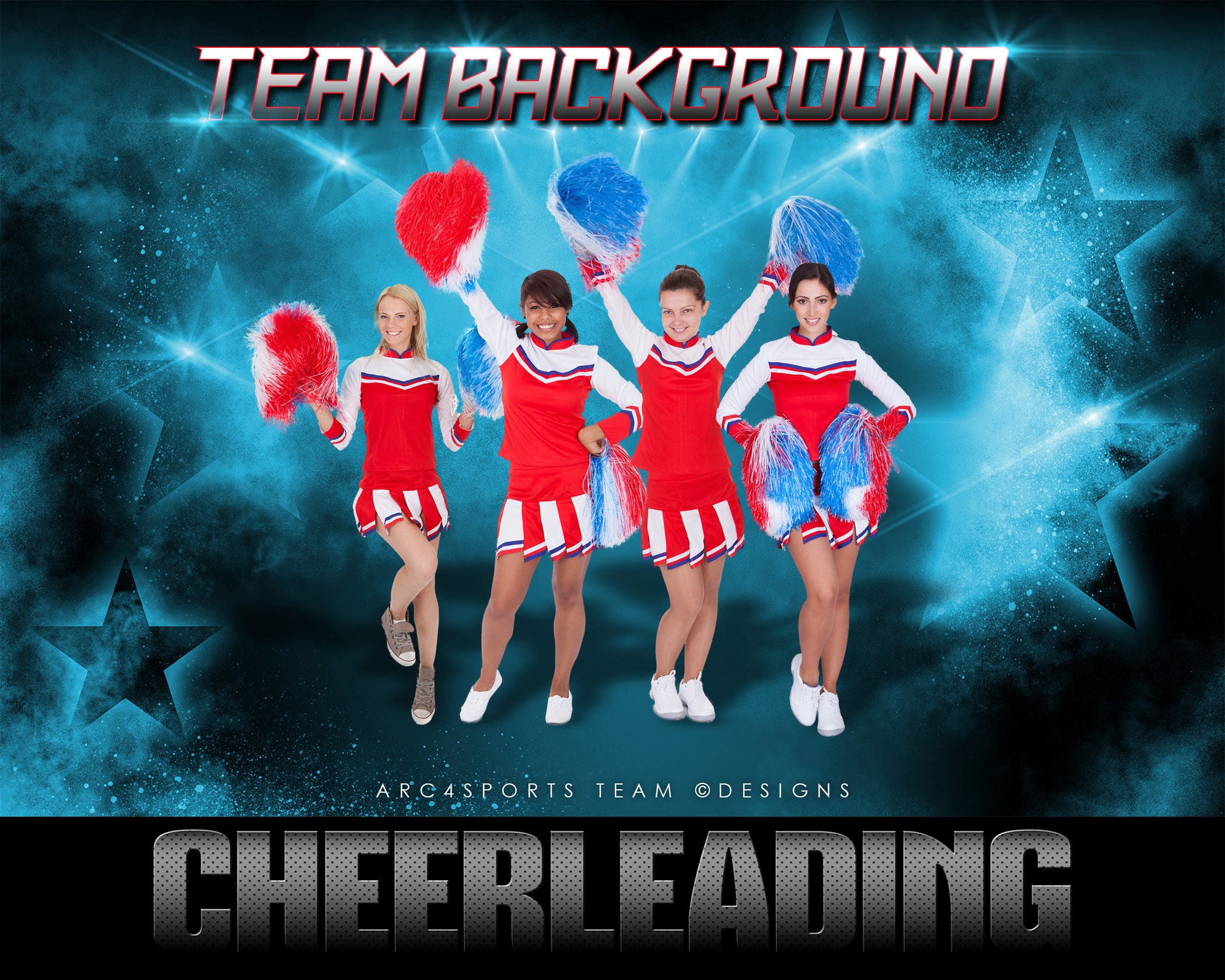 Cheer STARS Horizontal Digital Backgrounds - Etsy