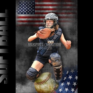 Softball ALL STARS digital background
